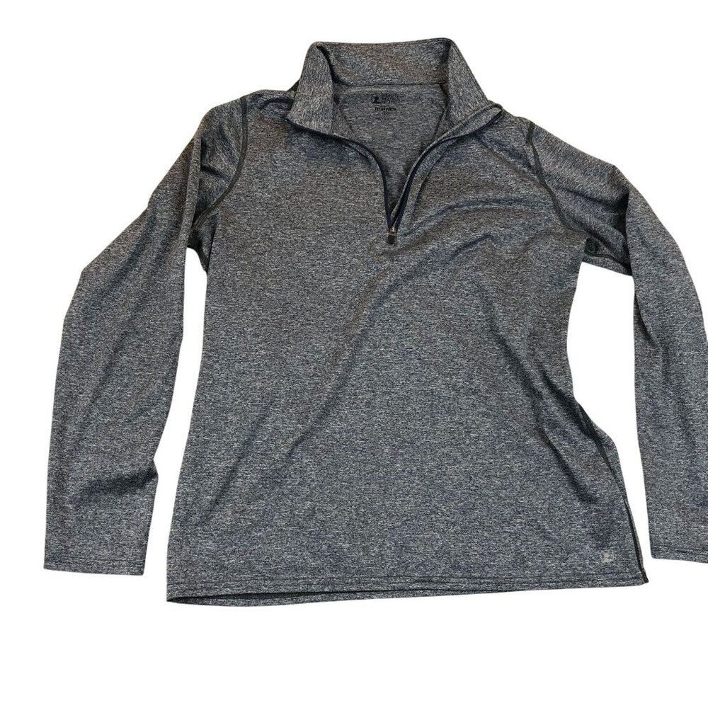 Eastern Mountain Sports EMS Women's Athletic Top M Quarter-Zip Long Sleeve Gray